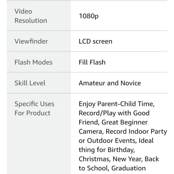 501 Digital Camera,FHD 1080P Digital Camera for Kids with 32GB SDCard Compact ♥ - Picture 16 of 16